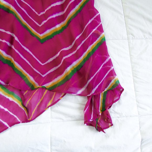 POLO RALPH LAUREN Pink Silk Summer Halter Dress Gorgeous Dyed Maxi Barbie SZ-10 - Picture 11 of 14